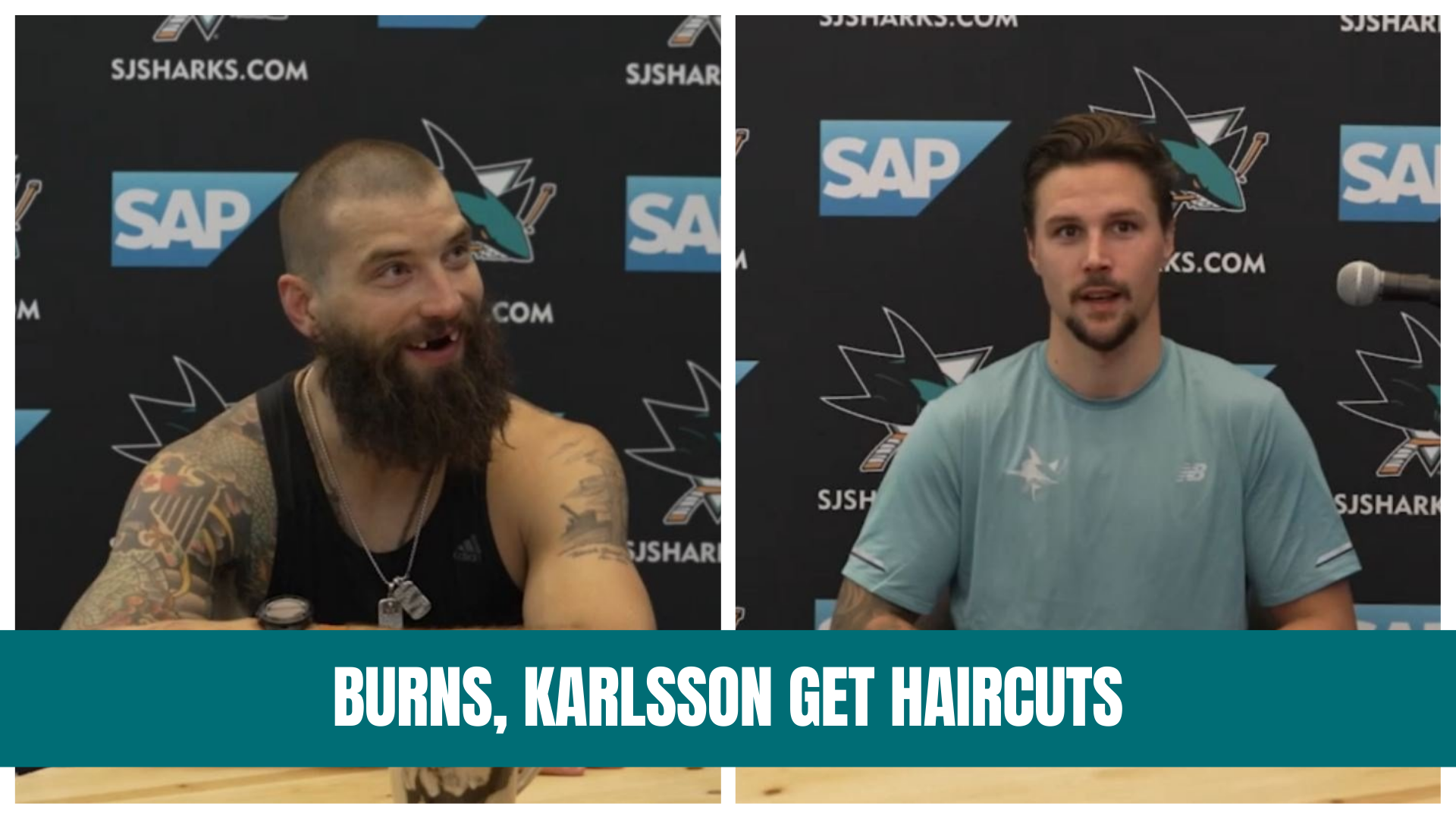 Brent Burns, the NHL's hairiest man, is now completely clean-shaven