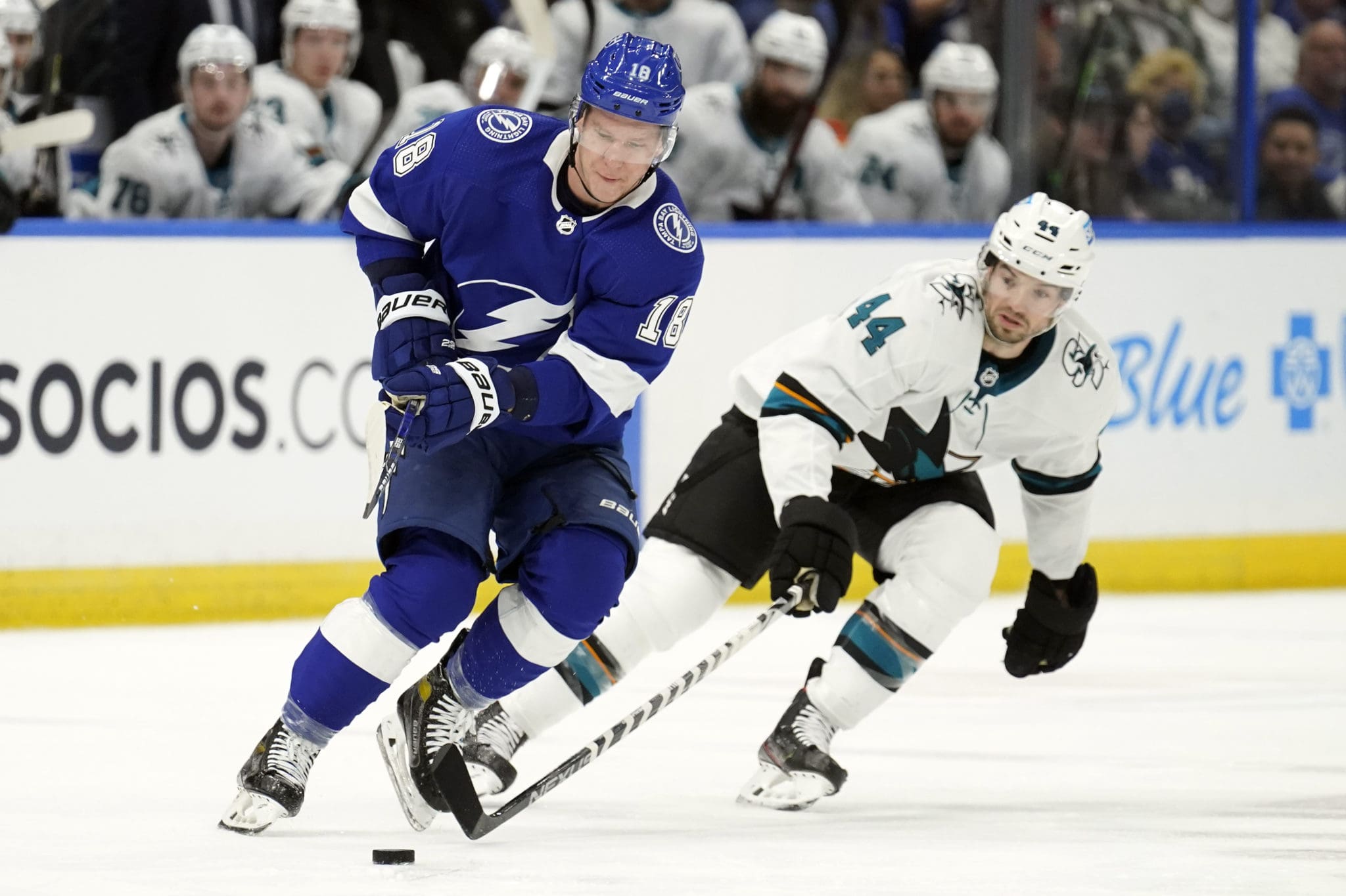 Which Tampa Bay Lightning players have also played for San Jose Sharks?  Puckdoku NHL Grid answers for August 18